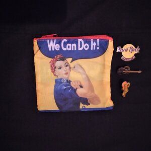 Tac Pins We Can Do It Bundle of 3 with small coin purse